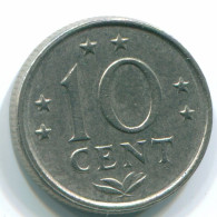 10 CENTS 1978 NIEDERLÄNDISCHE ANTILLEN Nickel Koloniale Münze #S13566.D.A - Niederländische Antillen