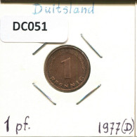 1 PFENNIG 1977 D WEST & UNIFIED GERMANY Coin #DC051.U.A - 1 Pfennig