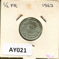 1/2 FRANC 1963 B SCHWEIZ SWITZERLAND Münze SILBER #AY021.3.D.A - Other & Unclassified