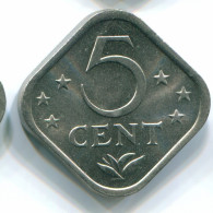 5 CENTS 1975 NETHERLANDS ANTILLES Nickel Colonial Coin #S12249.U.A - Niederländische Antillen