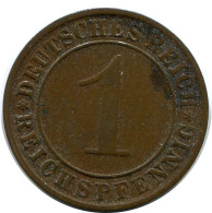 1 REICHSPFENNIG 1933 A GERMANY Coin #DB793.U.A - 1 Reichspfennig