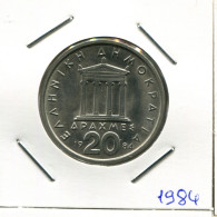 20 DRACHMES 1984 GRÈCE GREECE Pièce #AK452.F.A - Grecia