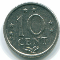 10 CENTS 1971 ANTILLES NÉERLANDAISES Nickel Colonial Pièce #S13390.F.A - Antille Olandesi