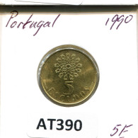 5 ESCUDOS 1990 PORTUGAL Pièce #AT390.F.A - Portugal