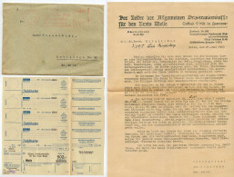 Germany 1940 3pf. Meter Cover W/ Slogan W/ Letter & 4 Zahlkartes; Allgemeinen Ortskrankenkasse Für Den Kreis Melle - Maschinenstempel (EMA)