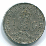 1 GULDEN 1971 ANTILLES NÉERLANDAISES Nickel Colonial Pièce #S12007.F.A - Niederländische Antillen