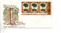 NOUVELLES HEBRIDES FDC 1968 INDUSTRIE FORESTIERE - FDC