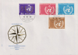 1973 Schweiz FDC, OMM, Zum: 10-13, Mi: 10-13 Ergänzungswerte, OMM ⵙ ET 30.8.1973 - Dienstmarken