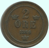 2 ORE 1899 SUÈDE SWEDEN Pièce #AC886.2.F.A - Sweden