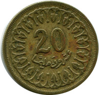 20 MILLIMES 1960 TÚNEZ TUNISIA Islámico Moneda #AP232.E.A - Túnez