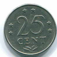 25 CENTS 1970 NIEDERLÄNDISCHE ANTILLEN Nickel Koloniale Münze #S11447.D.A - Antillas Neerlandesas