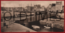 FRANCE - CHERBOURG - LE PONT TOURNANT ET LE QUAI ALEXANDRE III - PANORAMA - LARGE SIZE POSTCARD - GRAND FORMAT - Sonstige & Ohne Zuordnung