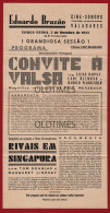 PORTUGAL - EDUARDO BRAZAO - CINE SONORO VALADARES - SANTO OVIDIO - PROGRAMA - 1937 - Publicités