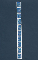 France - Marianne De Lamouche - 10 Timbres Roulette 0.60€ Bleu - Coil Stamps