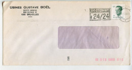 Flamme Carte Bancaire POSTOMAT 24/24 Belgique Sur Lettre Bruxelles 1984 - Maschinenstempel (Werbestempel)