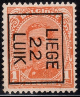 Typo 57B (LIEGE 22 LUIK) - O/used - Typos 1922-26 (Albert I)