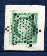 060524TIMBRE FRANCE N°2 (sur  Fragment)  Pas Moins De 4 Voisins , 1 Angle Court Cote 1100€ - 1849-1850 Cérès