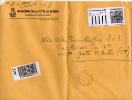 Stemma Comune Di Sutera (Provincia Di Caltanisetta) Su Busta Tipo 1 Anno 2010 - Enveloppes