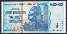 Zimbabwe 2008 Banknote 100 TRILLION Dollars ($100.000.000.000.000) P-91 AUNC - Simbabwe