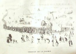 Litho Maurisset Théodore Prodige De La Chimie Planche N°17 1838 - Estampas & Grabados