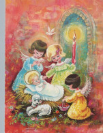ANGELO Buon Anno Natale Vintage Cartolina CPSM #PAH555.A - Angeli