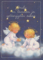 ENGEL WEIHNACHTSFERIEN Feiern & Feste Vintage Ansichtskarte Postkarte CPSM #PAH477.A - Angeli