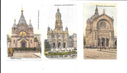 DE44 - CHROMOS DELESPAUL HAVEZ - VUES DE PARIS - EGLISE RUSSE - SAINT AUGUSTIN - LA TRINITE - Other & Unclassified