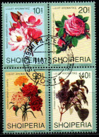 Albanien 2001 - Mi.Nr. 2798 - 2801 - Gestempelt Used - Blumen Flowers - Sonstige & Ohne Zuordnung