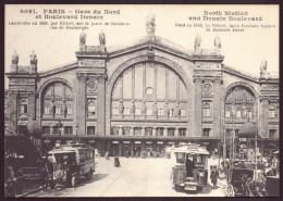 PARIS LA GARE DU NORD ET BOULEVARD DENAIN - Gares - Sans Trains