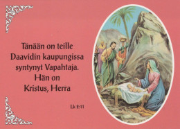 Vergine Maria Madonna Gesù Bambino Natale Religione Vintage Cartolina CPSM #PBB949.A - Maagd Maria En Madonnas