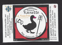 Etiquette De Bière Ambrée  -  La Kambrée  -  Brasserie Kanette à Auradé  (32) - Bière