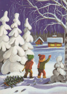 Neujahr Weihnachten KINDER Vintage Ansichtskarte Postkarte CPSM #PAY798.A - Nouvel An