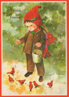 Happy New Year Christmas CHILDREN Vintage Postcard CPSM #PAY249.A - Nouvel An