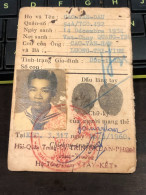 VIET NAM-OLD-ID PASSPORT INDO-CHINA-name-QUAN YEN-1960-1pcs Book PAPER - Sammlungen