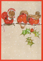 Buon Anno Natale MOUSE Vintage Cartolina CPSM #PAU963.A - New Year