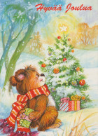 Neujahr Weihnachten TEDDYBÄR Vintage Ansichtskarte Postkarte CPSM #PAU845.A - New Year