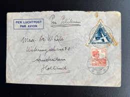 DUTCH EAST INDIES 1933 AIR MAIL LETTER SEMARANG TO AMSTERDAM 23-12-1933 NEDERLANDS INDIE PELIKAAN 27-12-1933 - Indes Néerlandaises