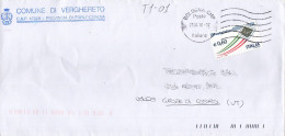 Stemma Comune Di Verghereto (Provincia Di Forlì-Cesena) Su Busta Tipo 1 Anno 2010 - Briefe U. Dokumente
