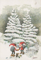 WEIHNACHTSMANN SANTA CLAUS Neujahr Weihnachten GNOME Vintage Ansichtskarte Postkarte CPSM #PBL637.A - Santa Claus