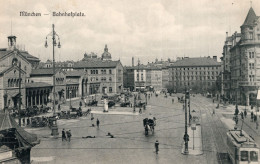 MÜNCHEN - BAHNHOFPLATZ - CARTOLINA FP SPEDITA NEL 1911 - Muenchen