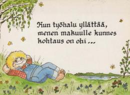 ENFANTS HUMOUR Vintage Carte Postale CPSM #PBV196.A - Humorous Cards