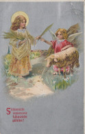 1909 ENGEL WEIHNACHTSFERIEN Vintage Antike Alte Postkarte CPA #PAG692.A - Angels