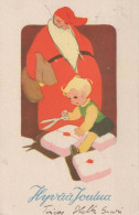 WEIHNACHTSMANN SANTA CLAUS Neujahr Weihnachten GNOME Vintage Ansichtskarte Postkarte CPSMPF #PKG533.A - Santa Claus