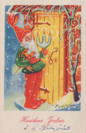 PÈRE NOËL Bonne Année Noël Vintage Carte Postale CPSMPF #PKG307.A - Santa Claus