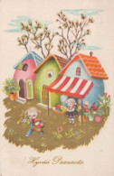 PASCUA FLORES Vintage Tarjeta Postal CPA #PKE187.A - Easter