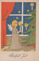 ENGEL Weihnachten Vintage Ansichtskarte Postkarte CPSMPF #PKD844.A - Engel