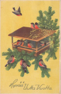 Neujahr Weihnachten VOGEL Vintage Ansichtskarte Postkarte CPSMPF #PKD749.A - New Year