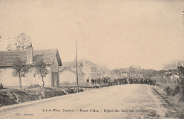 Lit-et-Mixe ; Route D'Uza - Départ Des Grévistes - Grèves Des Résiniers 1907 - Other & Unclassified