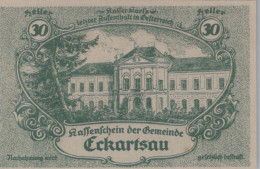 30 HELLER 1920 Stadt ECKARTSAU Niedrigeren Österreich Notgeld Banknote #PF090 - [11] Emissioni Locali