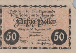 50 HELLER 1920 Stadt NEUHOFEN AN DER KREMS Oberösterreich Österreich #PE230 - [11] Emissions Locales
